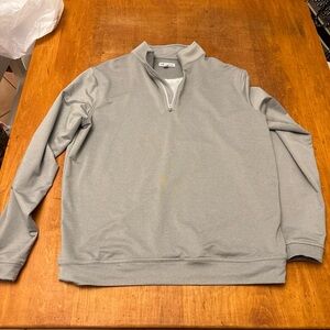 Peter Millar Light Gray Zip-Up Sweater